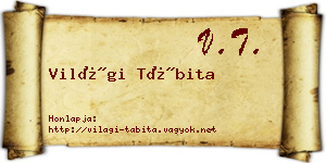 Világi Tábita névjegykártya